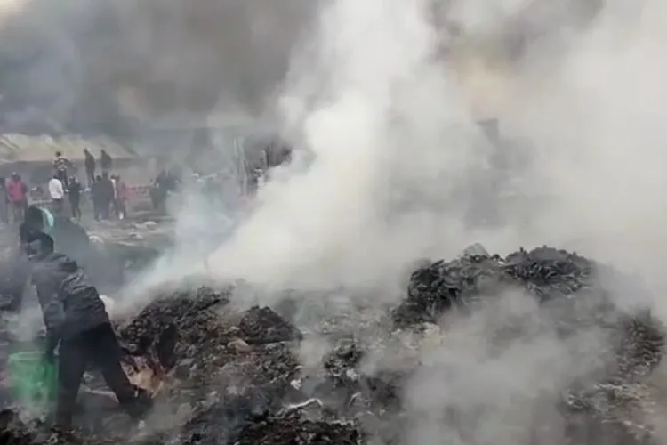 Gikomba Fire Contained After Nearly 10 Hours, 17 People Injured