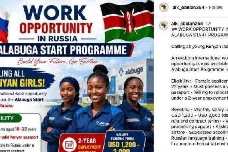 Kenya Under Pressure Over Russia Recruitment Drive Targeting Young Women
