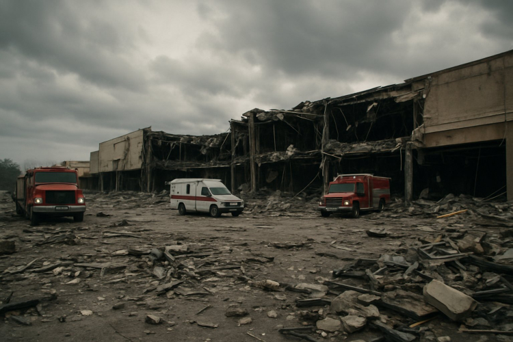 Four killed and 60 injured in Russian strike on shopping centre in Pavlohrad, Ukraine