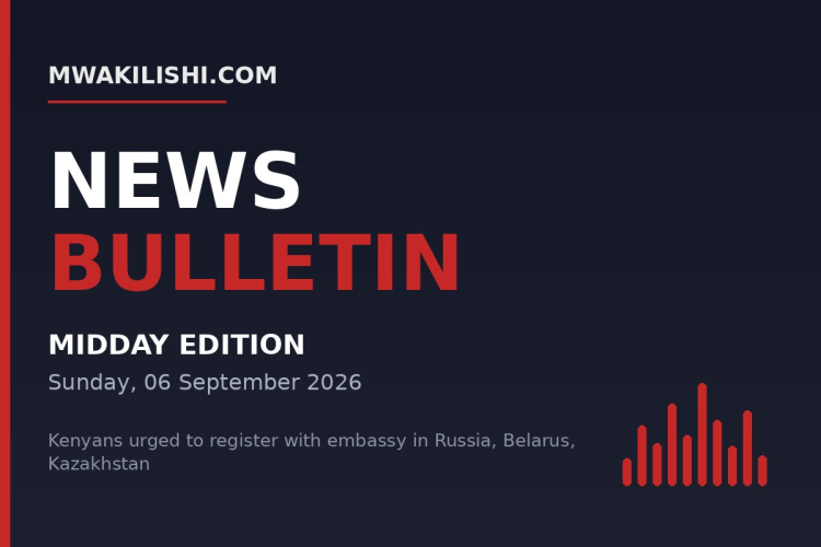 Mwakilishi News Bulletin - Midday Edition, Sunday 06 September 2026