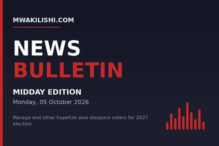 Mwakilishi News Bulletin - Midday Edition, Monday 05 October 2026
