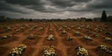 Palestinians bury remains of 105 people killed in Israeli attack on Gaza
