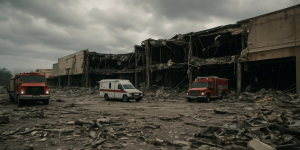Four killed and 60 injured in Russian strike on shopping centre in Pavlohrad, Ukraine